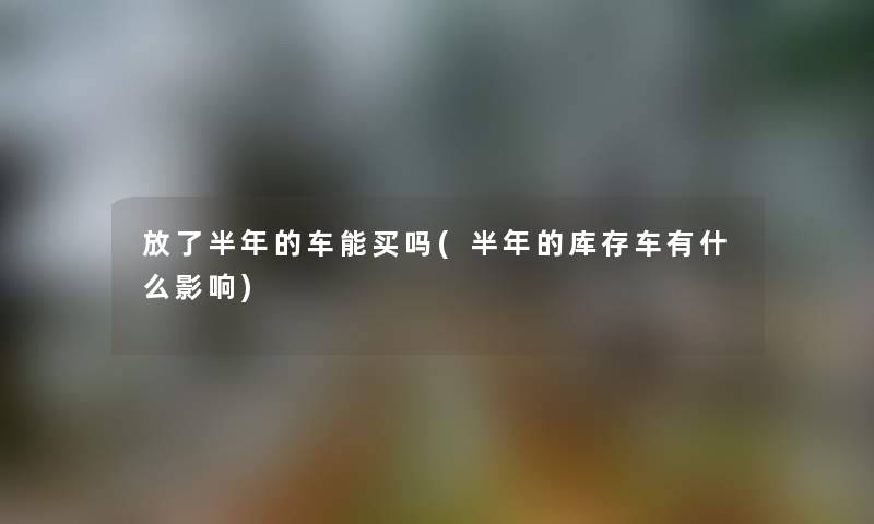 放了半年的车能买吗(半年的库存车有什么影响)