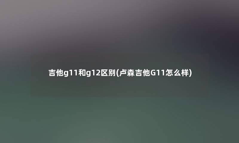 吉他g11和g12区别(卢森吉他G11怎么样)